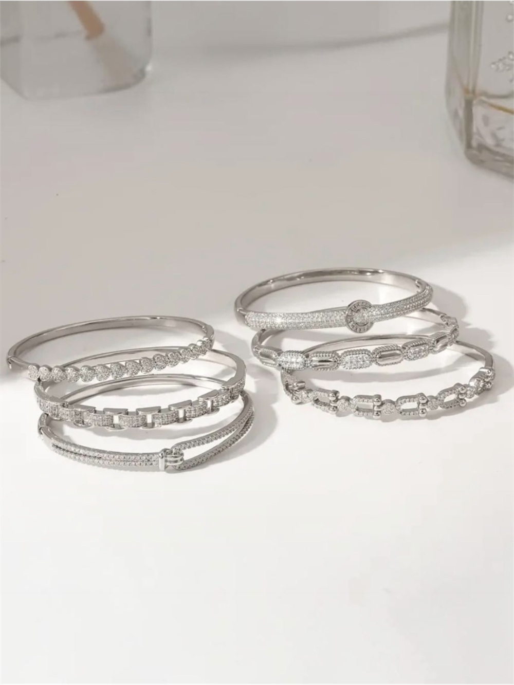 CZ Pave Bangle NWT Gold Plated Brass